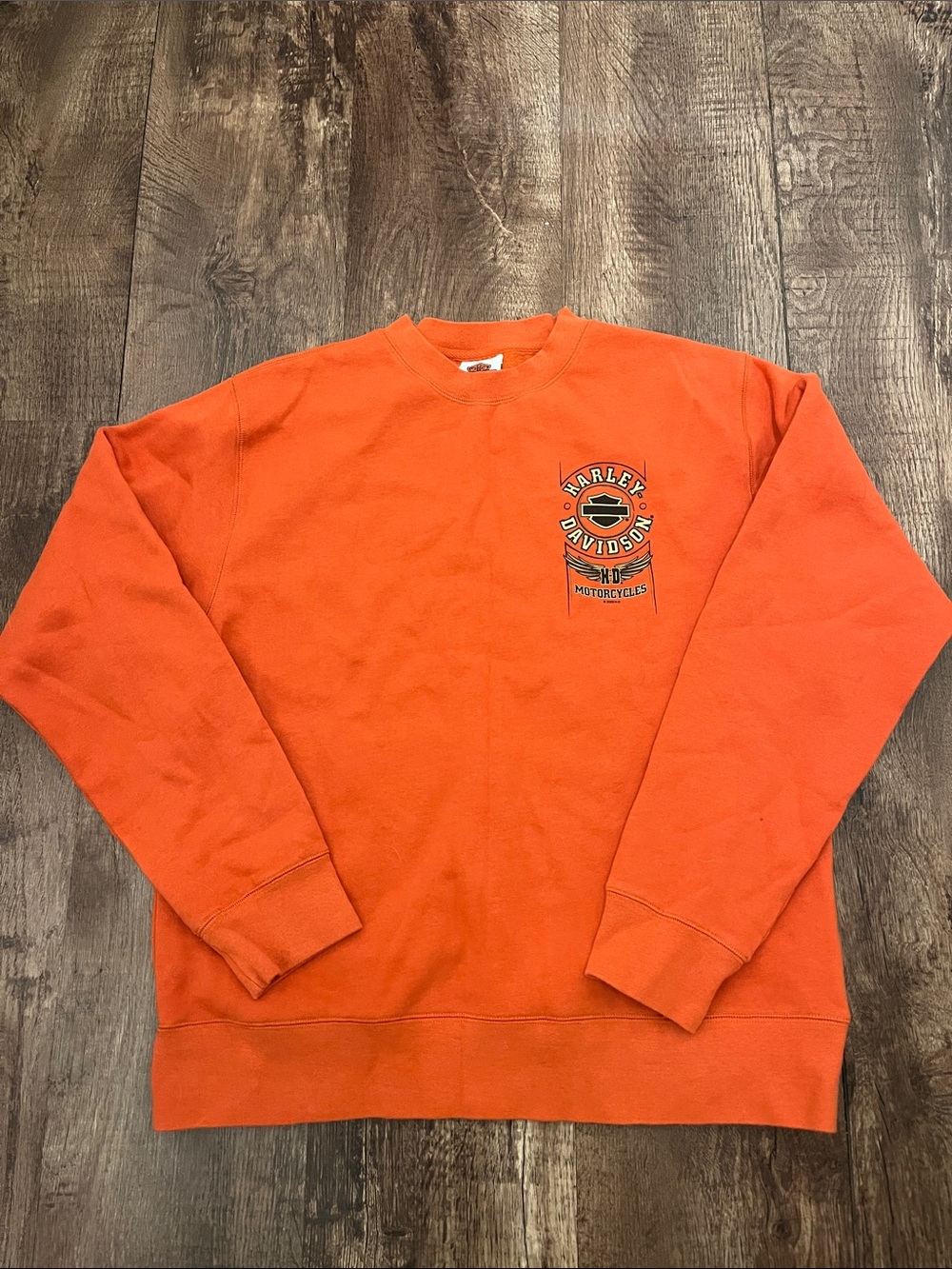 Harley-Davidson Orange Crewneck Sweatshirt
